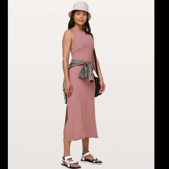 🚫SOLD🚫Lululemon Get Going Nulu Align Dress Red Dust Size 4 - Picture 5 of 11